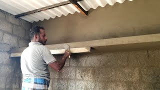 Plastering Techniques _Loft Plastering with Living Room| House Lintel Slab Plastering with Speed