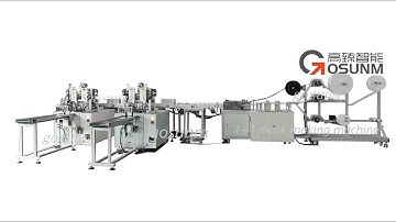 GOSUNM aerial video high speed 220pcs/min 1+2 dispoable face mask making machine