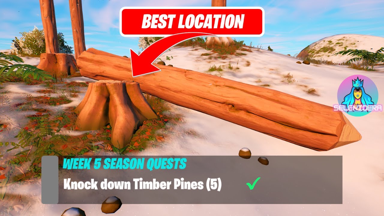 Knock Down Timber Pines (5) Fortnite Week 5 Season Quests YouTube