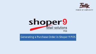 Generating a Purchase Order in Shoper 9 POS screenshot 2