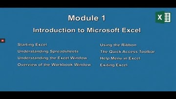 Module 1 Introduction to Excel