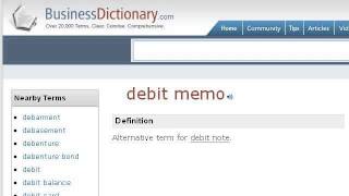 What Is A Debit Memo