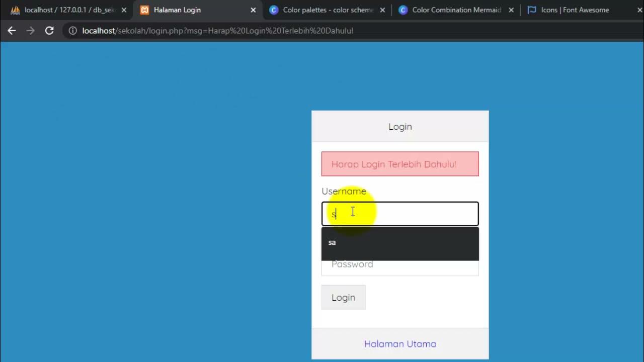 Tutorial Membuat Website Sekolah dengan PHP dan MySQL | Pengguna #4 ...