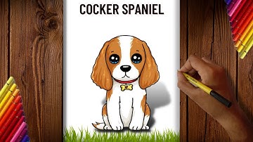 How to Draw a Cocker Spaniel Puppy Dog Easy