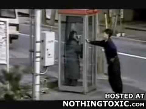 Asian Man Farts Into Phone Booth And Forces Woman To Endure