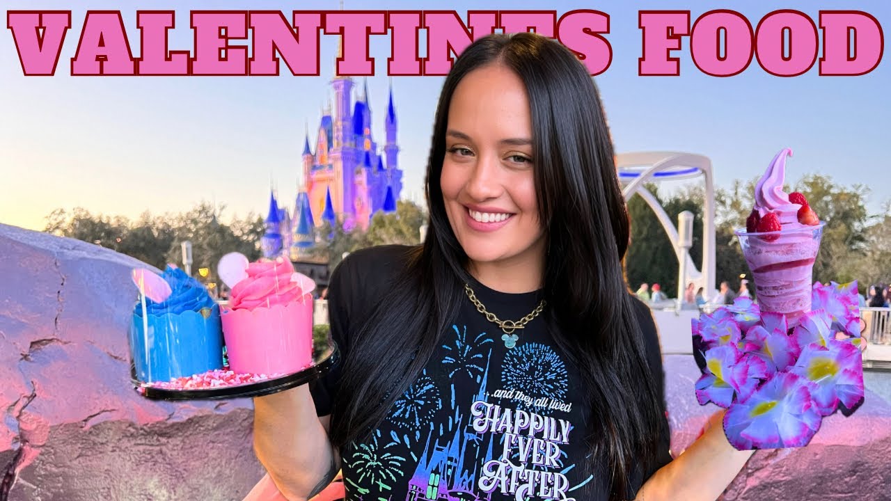 Поездка на монорельсе ко Дню святого Валентина в Disney World | НОВЫЕ кексы Dole Whip & Stitch!