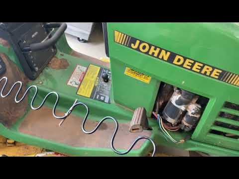 HOW TO REPLACE BELTS ON JOHN DEERE STX38 YELLOW DECK - YouTube