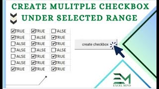 Excel: Multiple Checkboxs under different column/Row within Minute