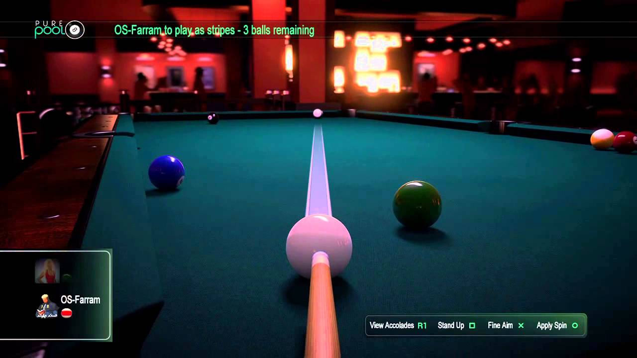 Pure Pool PlayStation 4 (training 01) YouTube
