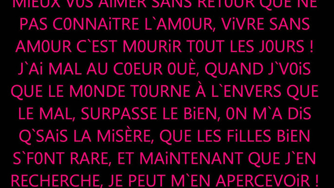 Ballfak Un Amour Perdu Paroles Officiel Youtube