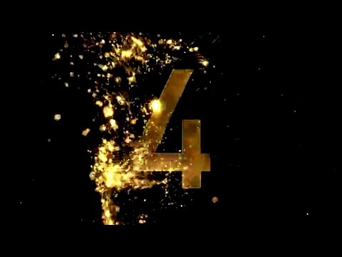 10 second countdown with sound effects | golden particle countdown