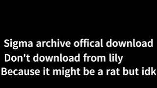 The official sigma archive