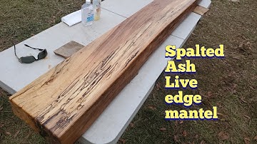 The making a live edge mantel, raw wood to finished product