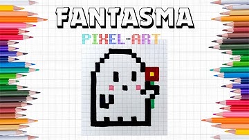 Como Dibujar un Fantasma en Pixel Art - How To Draw Ghost #pixelart #ghost #fantasmas #halloween