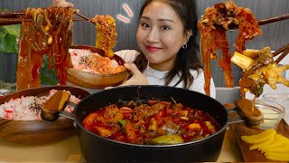 ENG) Mala dakbal(Chicken feet) stew🥄🔥 Korean spicy food MUKBANG Real sound asmr eating