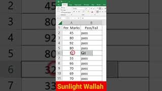 if condition in excel| fail/pass formula in excel|fail aur pass ka formula#excel #yt