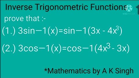 Inverse Trigonometric Functions Formula class 12th #formula#video