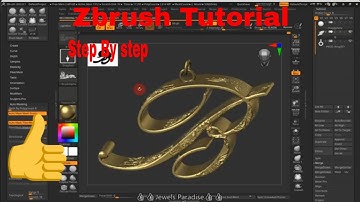 How to createw B Letter Pendant in Zbrush 03 | Zbrush Tutorial 03 | How to create Ornament letter