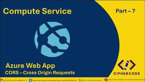 Azure | Web Apps | Cross Origin Request (CORS)