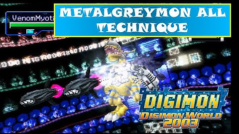 Digimon World 2003 Gameplay - Metalgreymon All Technique & Signature Move