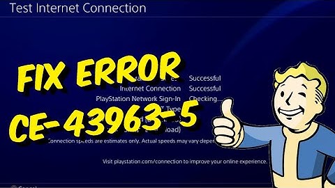 How To Fix PS4 Error CE-43963-5