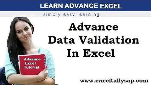 Advance Data Validation in Excel in Hindi