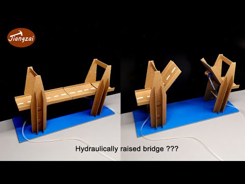 How to Make a Hydraulic Bridge with Cardboard | DIY cardboard bridge