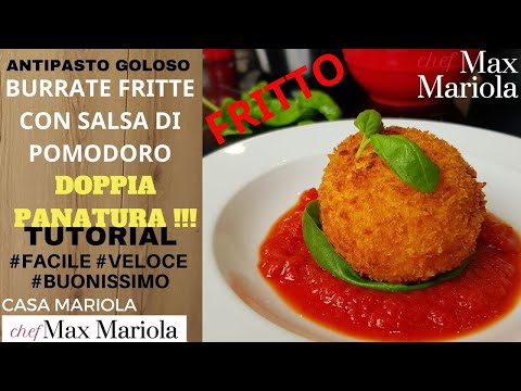Burrate Fritte con Salsa di Pomodoro