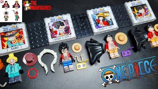 Unofficial Lego One Piece Luffy Minifigures By Dy Minifigures Luffy Gear 4 Luffy Snake-Man Sabo