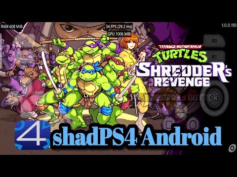 Teenage Mutant Ninja Turtles: Shredder's Revenge ( Ps4 ) Gameplay on shadPS4 Android 🚀 🚀 #ps4android