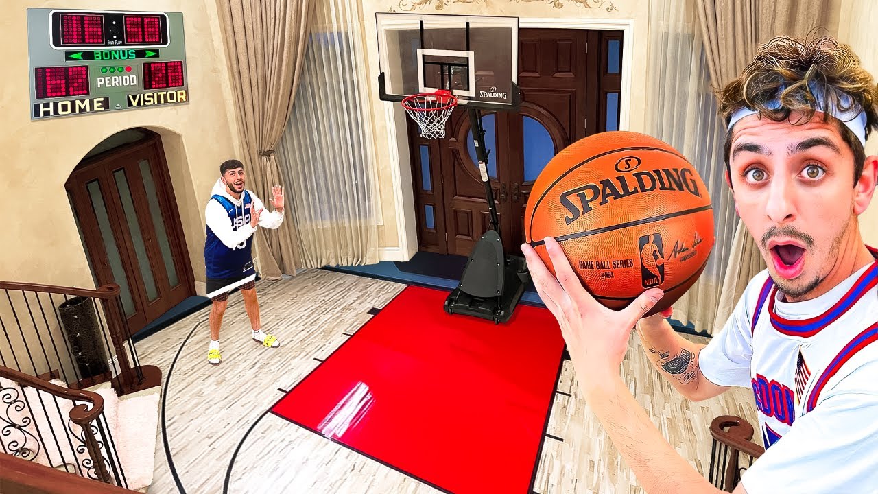 I Built a Basketball Court inside MY House!