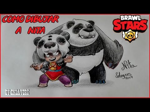 Como Dibujar A Nita Youtube - dessin de brawl star nita panda en mode noel