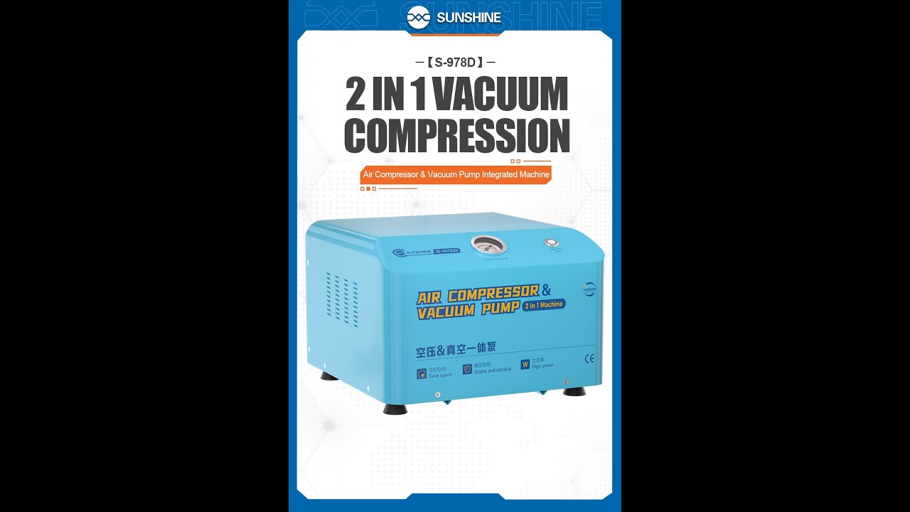 SUNSHINE S978D Air Compressor & Vacuum Pump Integrated Machine 220V