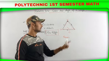 relation between sides and angle of a triangle|Polytechnic 1st Semester Math |bihar polytechnic math