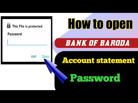 How to open bank of baroda statement password