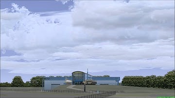 FSX - A2A B-17 landing at Duxford (EGSU)