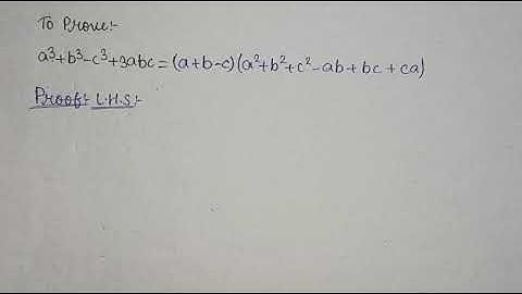 a³+b³-c³+3abc formula proof / Advance math formula proof in easy method.