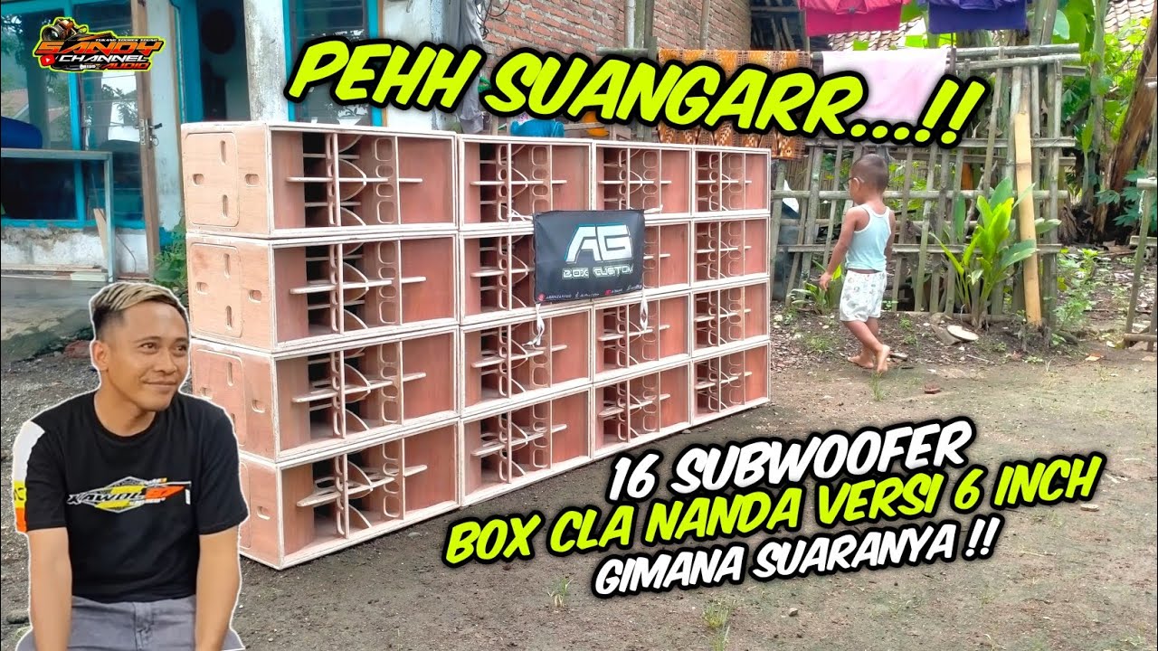 Suaangarr‼️16 Subwoofer Box CLA Nanda Versi Miniatur 6 inch Gimana Suaranya Ya..
