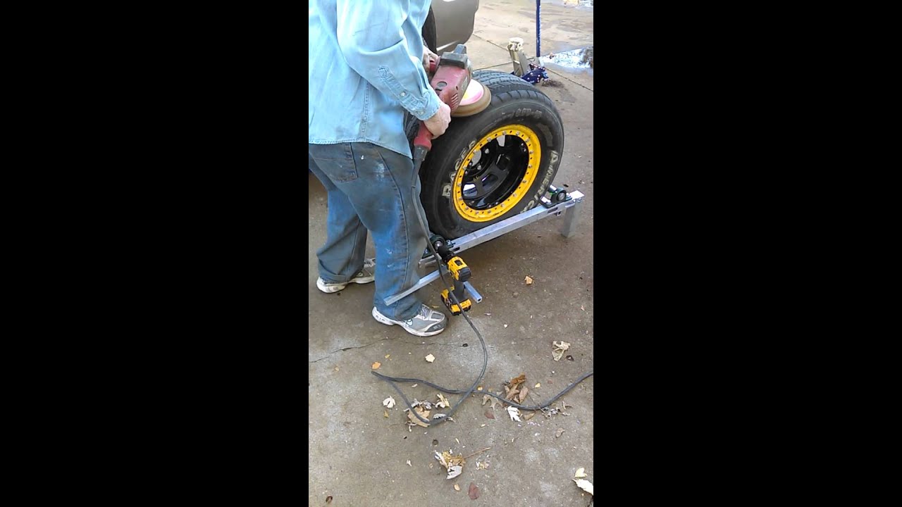 Tire prep stand grinding siping for sale - YouTube
