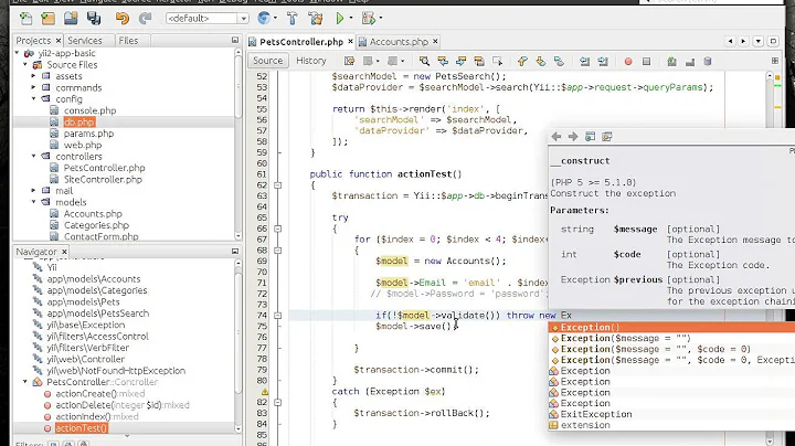 Yii2  - 10 Working with Transactions