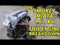 90-93 Mazda Miata Mx5 1.6L B6-DOHC 192K Mile Complete Engine Teardown