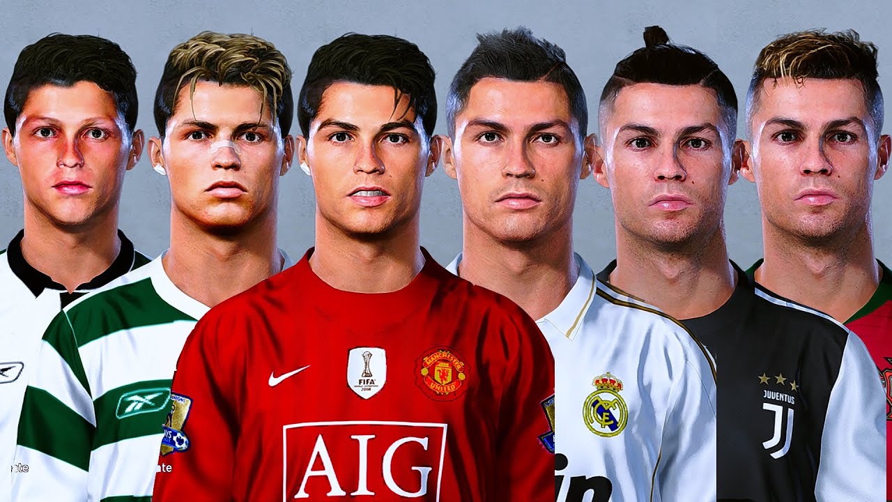 Cristiano Ronaldo Face Evolution In PES 2020 - YouTube