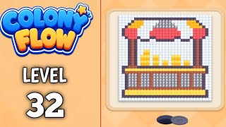 Colony Flow Level 32 walkthrough & solution Gameplay Easy