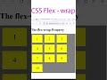 CSS Flex-wrap property #css #flex #frontend #shorts