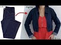 DIY Como transformar calça jeans em jaqueta | DIY Jaqueta jeans | Suellen Redesign