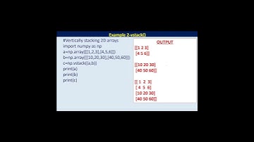 numpy.vstack() in Python | Stacking NumPy Arrays | NumPy Tutorial #numpytutorial #numpy #python