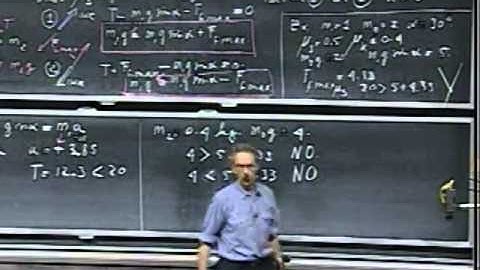 Lec 08: Frictional Forces | 8.01 Classical Mechanics, Fall 1999 (Walter Lewin)