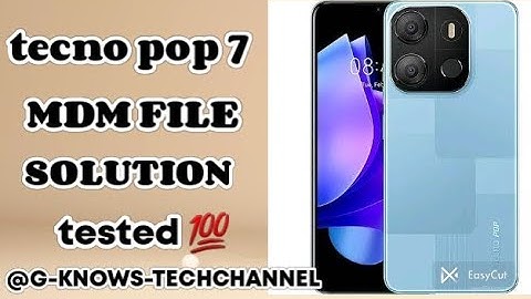 tecno pop 7 BF6 MDM lock solution fix 💯 with pandora box
