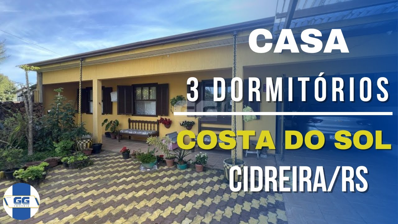 R$250.000,00 - CASA 3 DORMITÓRIOS + ANEXO A VENDA EM CIDREIRA/RS - Costa do Sol