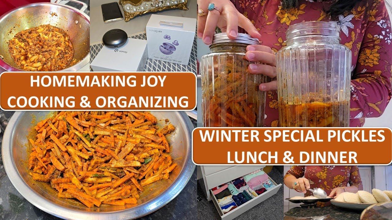 Productive Friday - Winter Special Recipes & Organization | Sabut Urid Tadka, MixVeg & Garlic Pickle